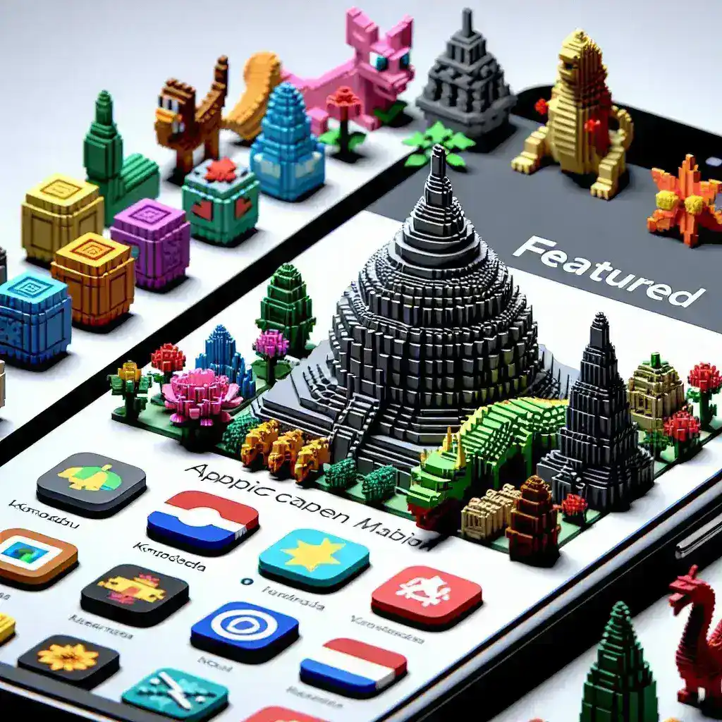 "Featured Indonesian apps on the Google Play Store showcasing top local software for mobile users"