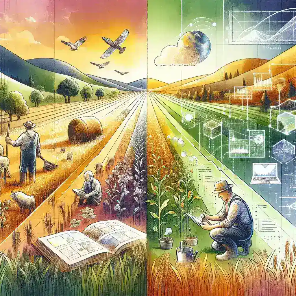 "Illustration of a traditional planting schedule management system incorporating local wisdom and climate data, highlighting agricultural practices aligned with sustainable farming techniques."