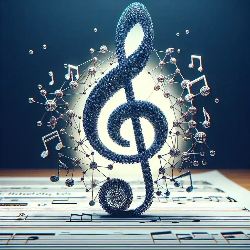 "Image illustrating Sony Music's trial of blockchain contracts for increased royalty transparency in the music industry"